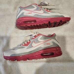 Nike Air Max Gray and Pink Athletic Shoes